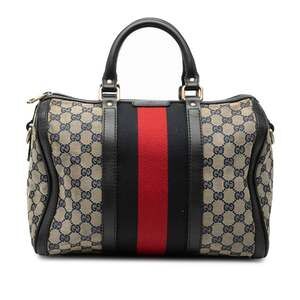 Gucci Vintage Web Boston Bag Gg Canvas #250748G74B